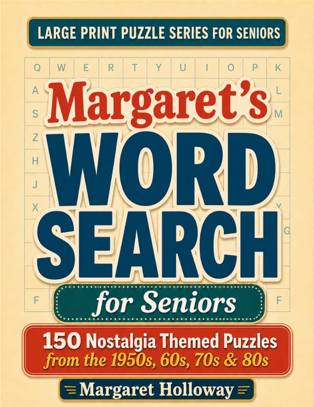 Cover of Margaret's Word Search for Seniors, in Large Print Puzzle Series for Seniors
